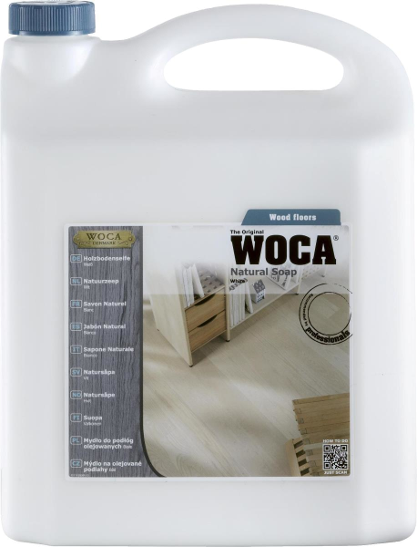 5L WOCA Holzbodenseife WEISS + 1 Baumwoll-Mopp