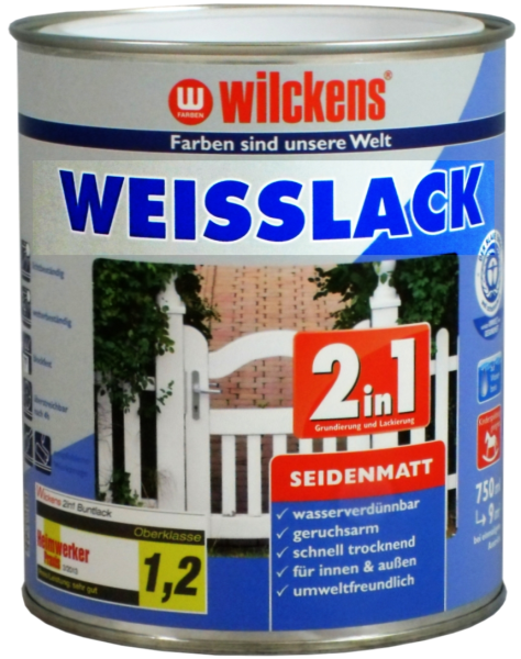 750ml WILCKENS 2in1 Weisslack seidenmatt