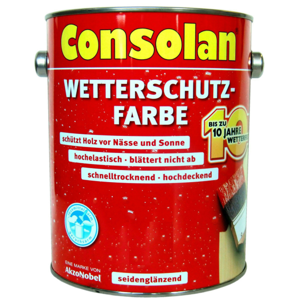 2,5L Consolan Wetterschutzfarbe Rotbraun (204)