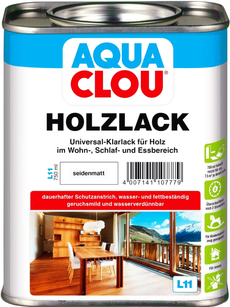 750ml AQUA Clou Holzlack L11 seidenmatt
