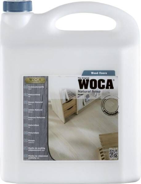 WOCA Holzbodenseife Weiß 8 Liter +1 Baumwoll-Mopp