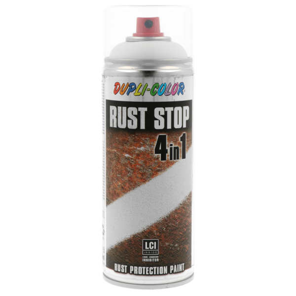 Dupli Color Rust Stop 4 in 1 Seidenmatt 400 ml RAL9010 Reinweiß